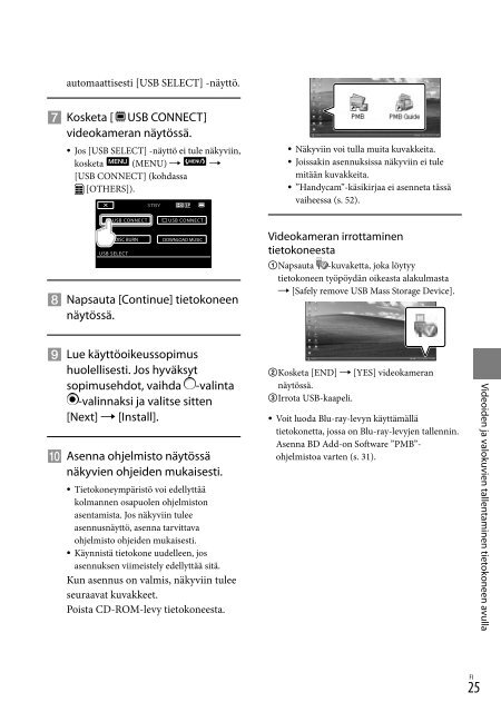 Sony HDR-CX500E - HDR-CX500E Consignes d&rsquo;utilisation Finlandais