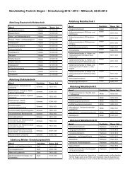 Berufskolleg Technik Siegen – Einschulung 2012 / 2013 – Mittwoch ...