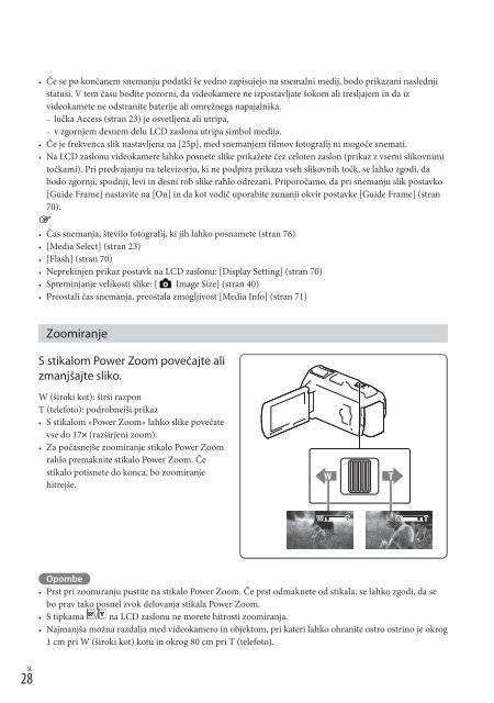Sony HDR-PJ710VE - HDR-PJ710VE Mode d'emploi Slov&eacute;nien