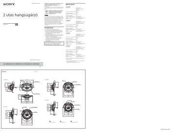 Sony XS-FB1320E - XS-FB1320E Consignes dâutilisation Hongrois