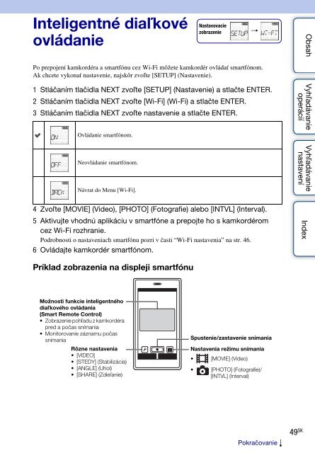 Sony HDR-AS30VD - HDR-AS30VD Guida all&rsquo;uso Slovacco