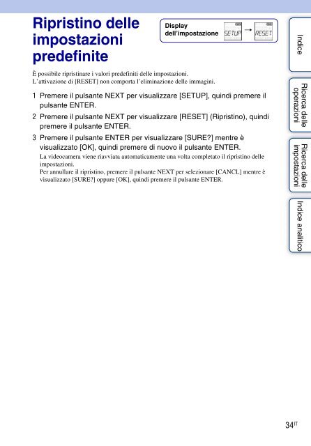 Sony HDR-AS30VD - HDR-AS30VD Guida all&rsquo;uso