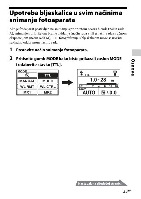 Sony HVL-F60M - HVL-F60M Istruzioni per l'uso Croato