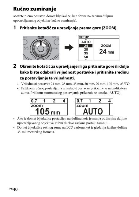 Sony HVL-F60M - HVL-F60M Istruzioni per l'uso Croato