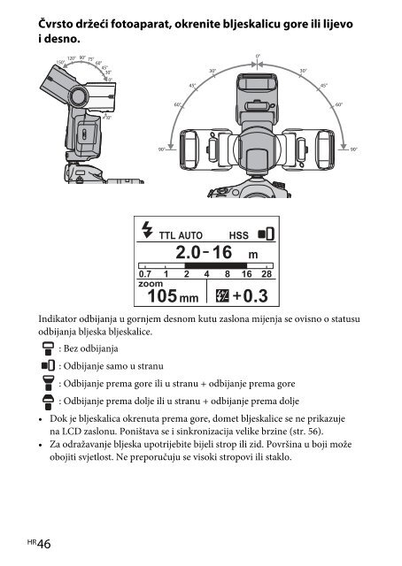 Sony HVL-F60M - HVL-F60M Istruzioni per l'uso Croato