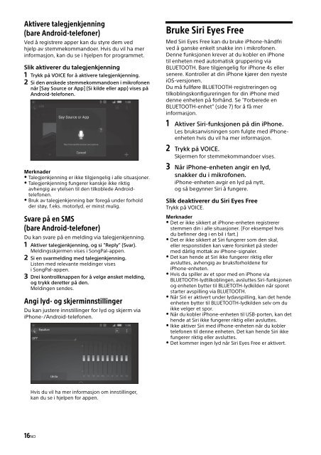 Sony MEX-N4100BT - MEX-N4100BT Consignes d&rsquo;utilisation Norv&eacute;gien