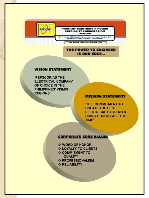 PEPSCOR PROFILE 2017