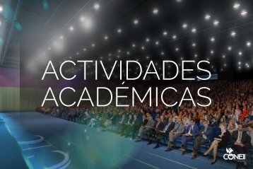 ACTIVIDADES ACADÉMICAS CONEII 2017