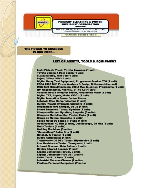 PEPSCOR PROFILE 2017