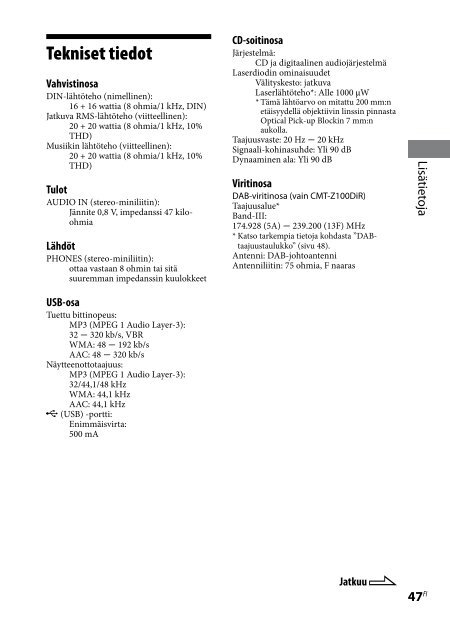 Sony CMT-Z100IR - CMT-Z100IR Consignes d&rsquo;utilisation Danois