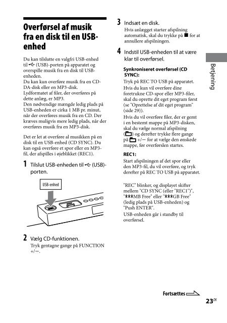 Sony CMT-Z100IR - CMT-Z100IR Consignes d&rsquo;utilisation Danois