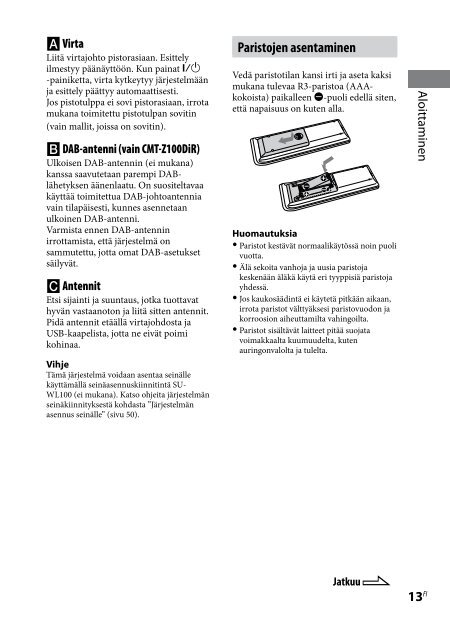 Sony CMT-Z100IR - CMT-Z100IR Consignes d&rsquo;utilisation Danois