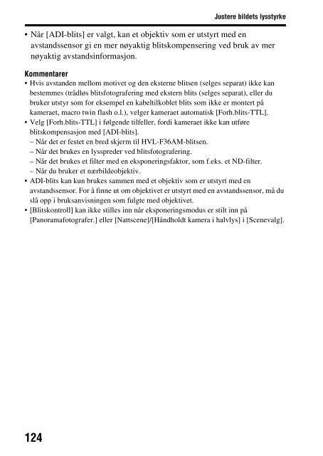 Sony SLT-A58M - SLT-A58M Mode d'emploi Norv&eacute;gien