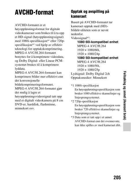 Sony SLT-A58M - SLT-A58M Mode d'emploi Norv&eacute;gien