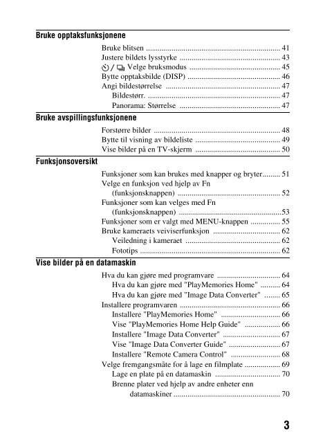 Sony SLT-A58M - SLT-A58M Mode d'emploi Norv&eacute;gien