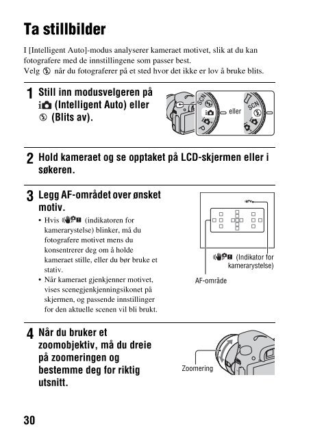 Sony SLT-A58M - SLT-A58M Mode d'emploi Norv&eacute;gien