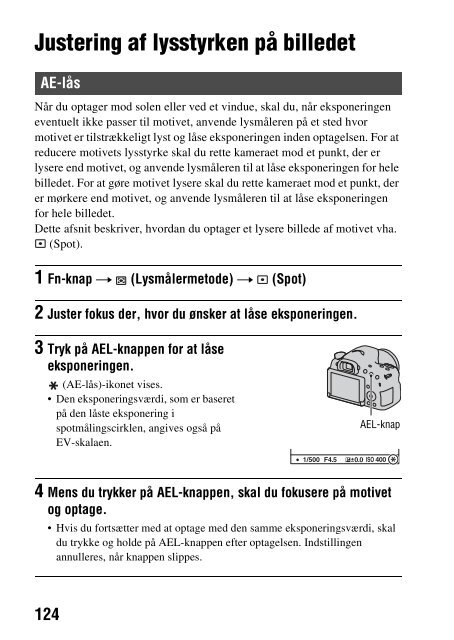 Sony SLT-A58M - SLT-A58M Mode d'emploi Danois