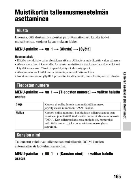 Sony SLT-A58M - SLT-A58M Mode d'emploi Finlandais