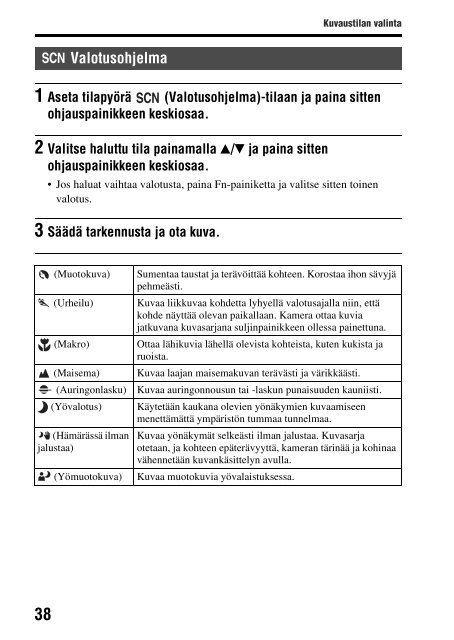 Sony SLT-A58M - SLT-A58M Mode d'emploi Finlandais