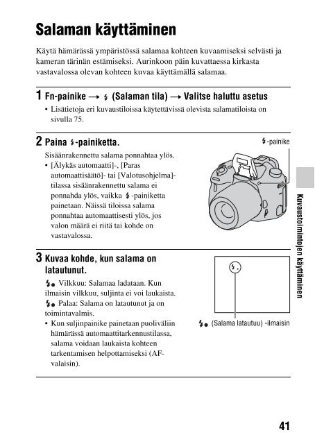 Sony SLT-A58M - SLT-A58M Mode d'emploi Finlandais