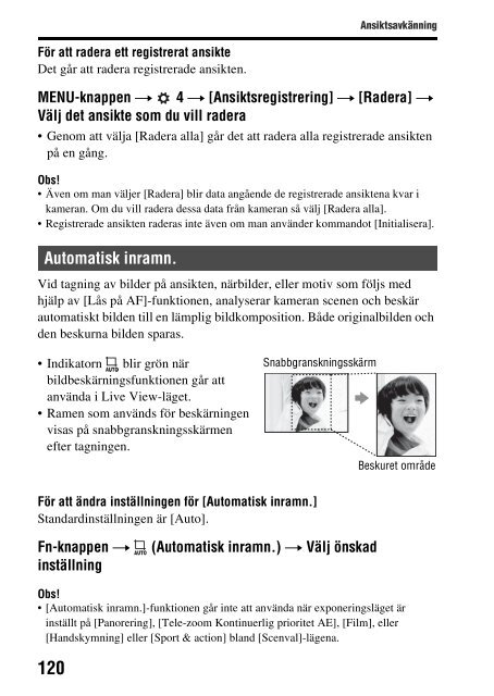 Sony SLT-A58M - SLT-A58M Mode d'emploi Su&eacute;dois