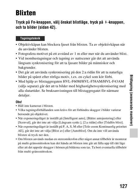 Sony SLT-A58M - SLT-A58M Mode d'emploi Su&eacute;dois