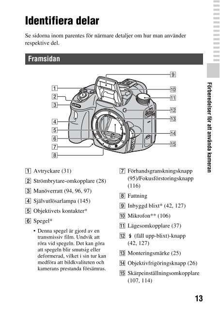 Sony SLT-A58M - SLT-A58M Mode d'emploi Su&eacute;dois