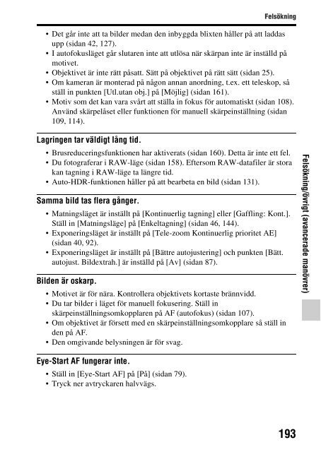 Sony SLT-A58M - SLT-A58M Mode d'emploi Su&eacute;dois