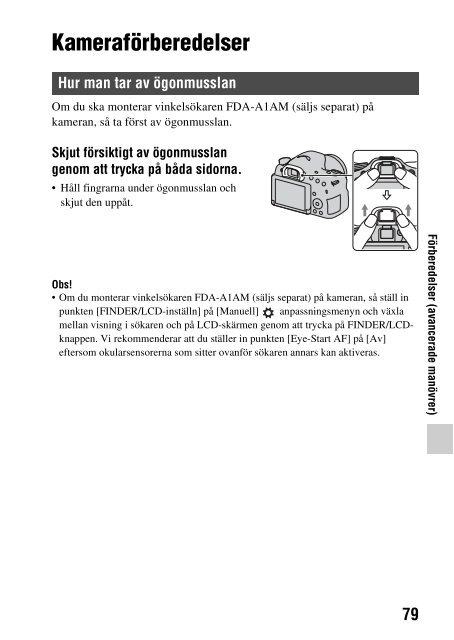 Sony SLT-A58M - SLT-A58M Mode d'emploi Su&eacute;dois