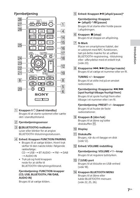 Sony CMT-SBT20B - CMT-SBT20B Consignes d&rsquo;utilisation Danois