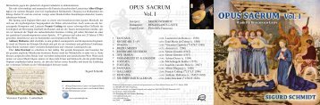 OPUS SACRUM Vol. I - My Lute Delight
