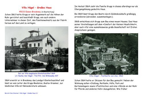 Buch Burg Haus Villa Hugel Grosses Haus Bredeney