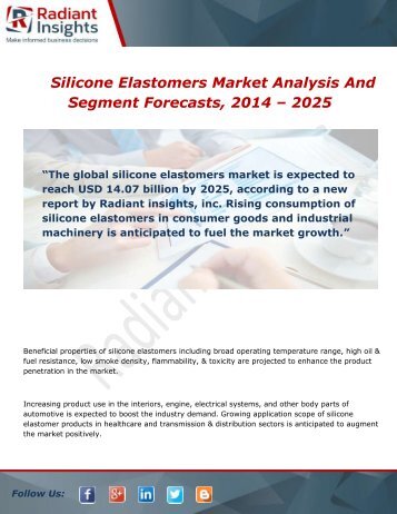 Silicone Elastomers Market Growth Analysis & Forecast: 2014 - 2025