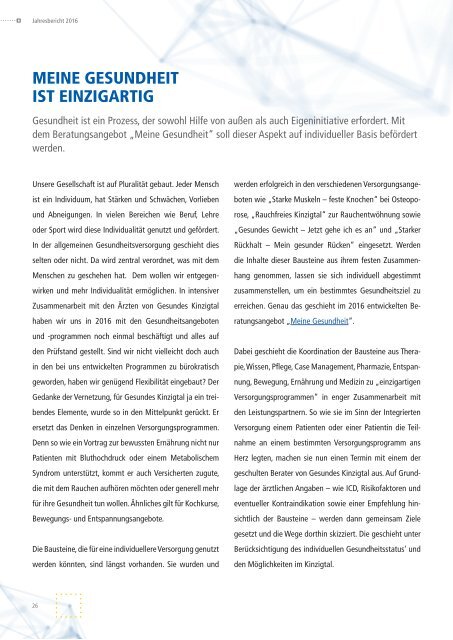 Gesundes Kinzigtal GmbH Jahresbericht 2016 – Gesundheit kennt keine Grenzen