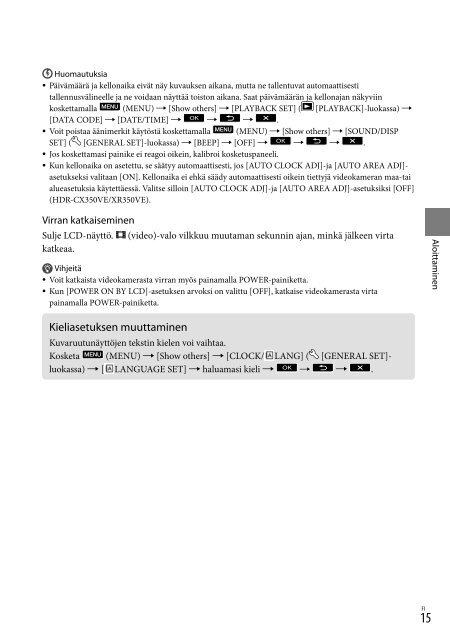 Sony HDR-CX350VE - HDR-CX350VE Consignes d&rsquo;utilisation Su&eacute;dois