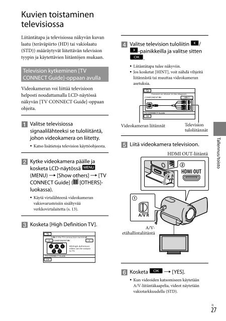 Sony HDR-CX350VE - HDR-CX350VE Consignes d&rsquo;utilisation Su&eacute;dois