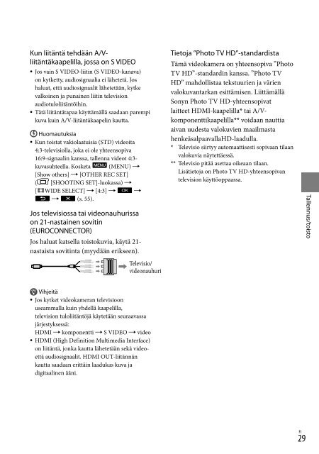 Sony HDR-CX350VE - HDR-CX350VE Consignes d&rsquo;utilisation Su&eacute;dois