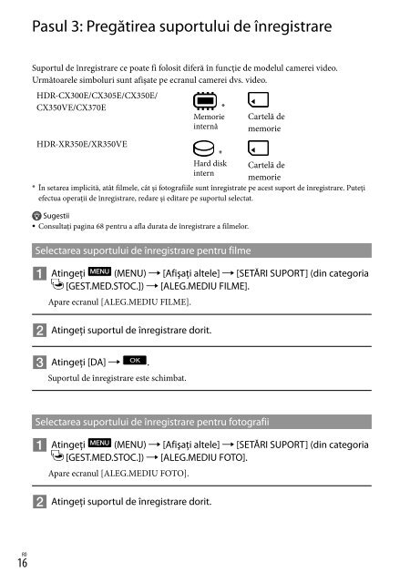 Sony HDR-CX350VE - HDR-CX350VE Consignes d&rsquo;utilisation Su&eacute;dois