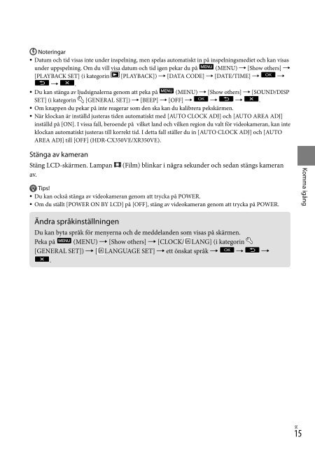 Sony HDR-CX350VE - HDR-CX350VE Consignes d&rsquo;utilisation Roumain