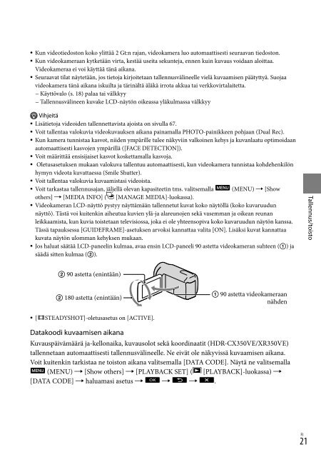 Sony HDR-CX350VE - HDR-CX350VE Consignes d&rsquo;utilisation Roumain