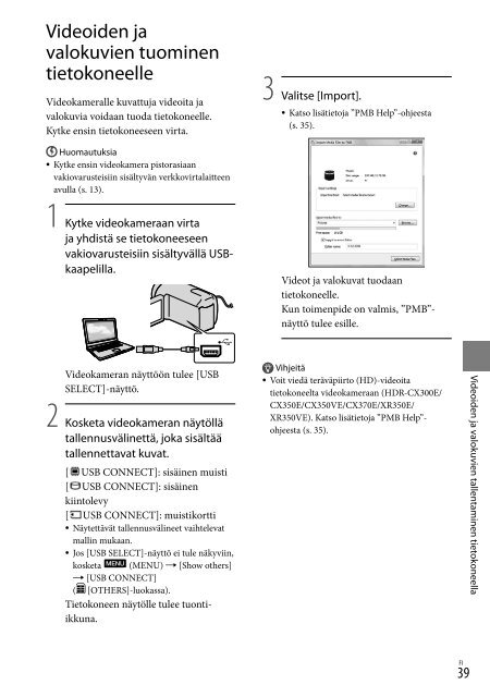 Sony HDR-CX350VE - HDR-CX350VE Consignes d&rsquo;utilisation Roumain