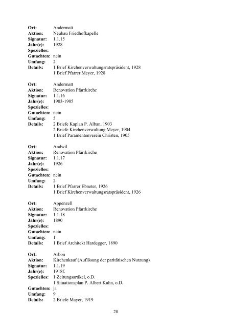 Einleitung und Register zum Nachlass von Pater Albert Kuhn (1839 ...