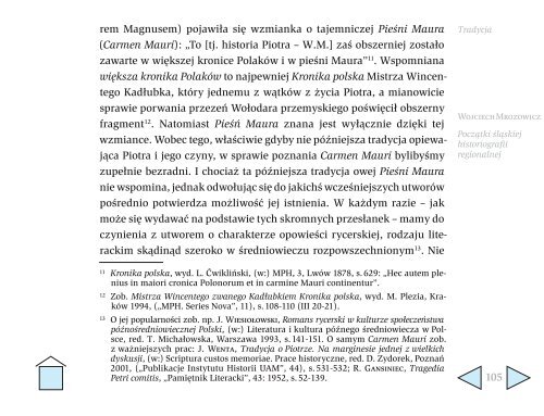 Kronikarz a historyk Atuty i słabości regionalnej historiografii