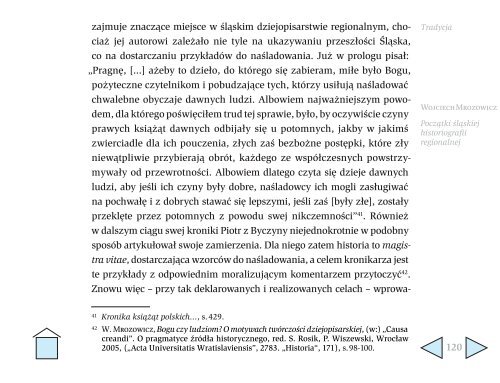 Kronikarz a historyk Atuty i słabości regionalnej historiografii