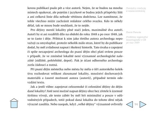 Kronikarz a historyk Atuty i słabości regionalnej historiografii