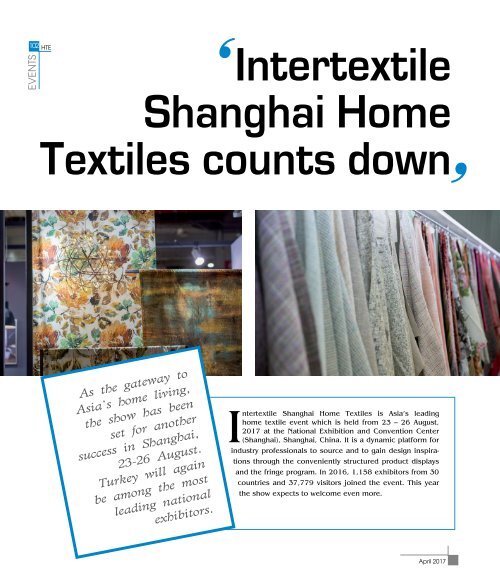 International Home Textile Magazine – April’17