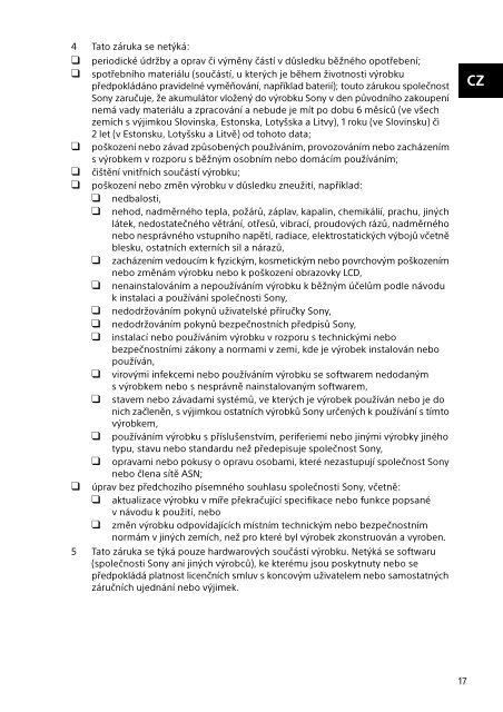 Sony SVE1513M1R - SVE1513M1R Documents de garantie Danois