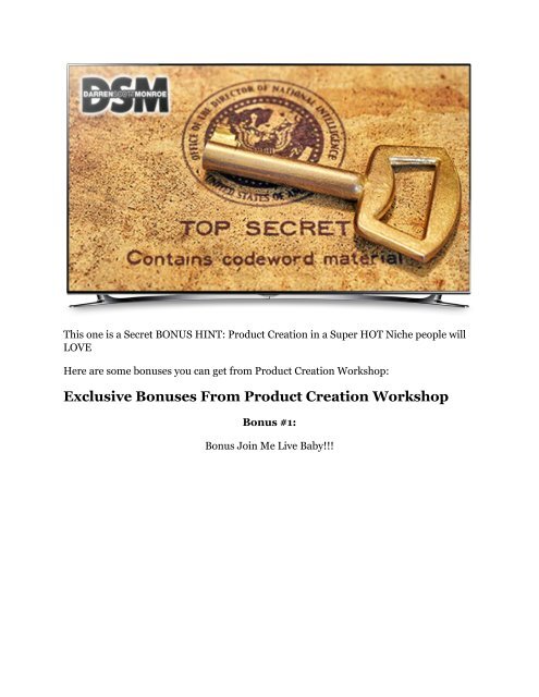 Product Creation Workshop Review and Premium $14,700 Bonus