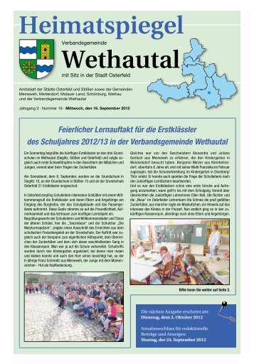 Heimatspiegel Wethautal - Verbandsgemeinde Wethautal