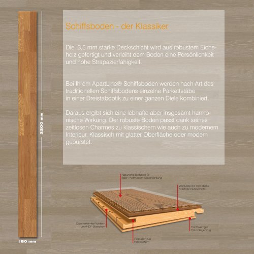 dwb Produktinformation Parkett Schiffsboden lackiert Eiche Sevilla ATS2809